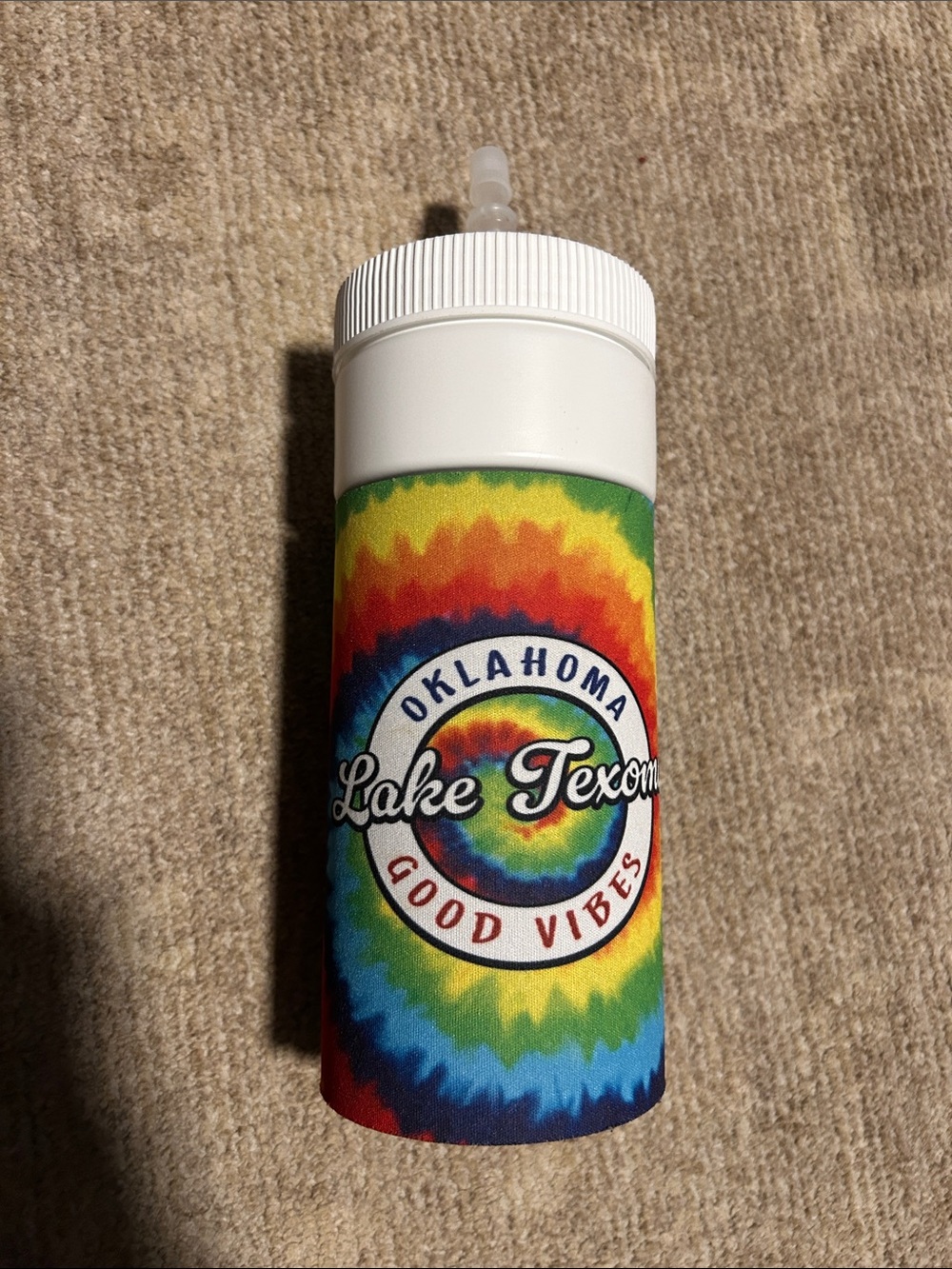 Lake Texoma 'Good Vibes' Tie-Dye Water Bottle